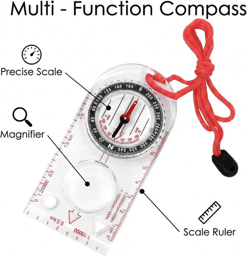 Backpacking Navigation/Orienteering Compas | Map Reading Compass | Boy Scout Gifts Compass for Hunting/Hiking
