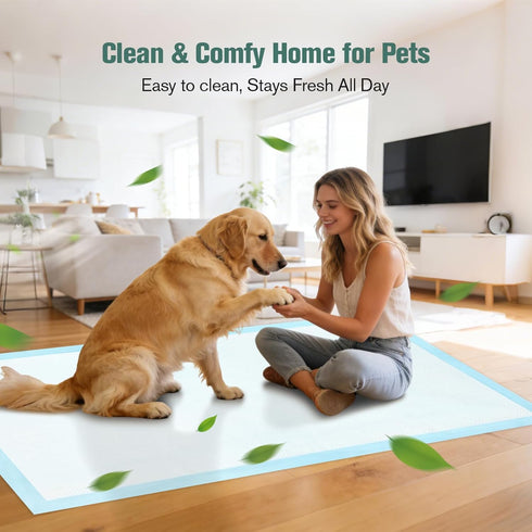 23" 35" 20 Count, 6-Layer Large Puppy Pee Pads for Dogs x Leak-Proof XL Dog Pee Pads, Super Absorbent Quick-Dry Thick