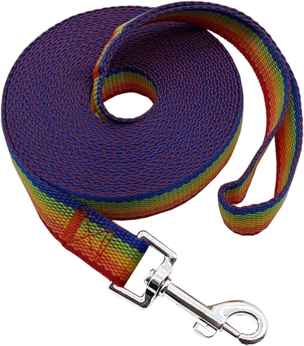 Nylon Training Dog Leash, 15ft 20ft 30ft 50ft Long for Small Medium Large Dogs, Obedience Recall Training (15ft,
