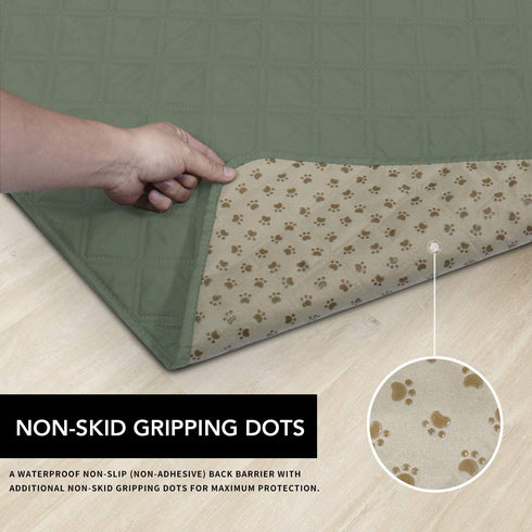 Easy-Going 100% Waterproof Dog Bed Cover, Washable Couch Cover, Non-Slip Pet Blanket for Furniture, Greyish Green
