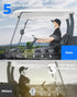 KEMIMOTO Golf Cart Clip Fan with Long Battery Life, 5 Speeds, 360 Degree Rotation, USB Power, Timer, Compatible with