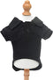 lovelonglong Basic Dog Polo Shirts Premium Cotton, Polo T-Shirts for Large Medium Small Dogs, Black XXL