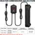 500W Adjustable Aquarium Heater, Digital Display Controller, Submersible Water Heater for 66-132 Gal Tanks