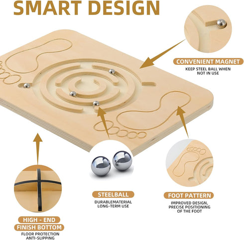 350 Juoe Maze Balance Board Wobble Board for Kids and Adult,up to Ibs for Coordination Skills Obstacle Courses Sensory