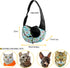 FUSURIRE Leopard Animal Print Pet Carrier Sling for Small Dogs Cats Hands Free Pet Puppy Outdoor Travel Carrier Bag