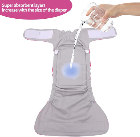 3 Pack WWD15S CuteBone Washable Dog Diapers Female No Tail Hole Reusable Doggie Period Training Pants for Docked-Tail