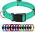 TagME Classic Reflective Nylon Dog Collar, Adjustable with Quick Release Buckle for Puppies, Turquoise, 3/8" Width