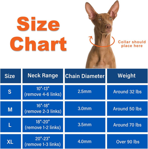 Supet Dog Prong Collar - Adjustable Dog Choke Collar with Quick Release Buckle for Small Medium Large Dogs