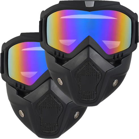 Full Face Airsoft Mask, Paintball Mask, Tactical Mask, Motorcycle Goggles with Removable Face Mask
