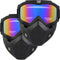 Full Face Airsoft Mask, Paintball Mask, Tactical Mask, Motorcycle Goggles with Removable Face Mask