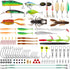 GOTOUR Fishing Lures Accessories Kit with Tackle Box, Fishing Hooks Minnow Crankbait Frog Popper Lure Worm Fishing
