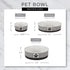 Bone Dry Ceramic Pet Bowls, Microwave & Dishwasher Safe, Non-Slip Bottom, Small Bowl Set, 4.25x2, Gray/Black, 2 Count