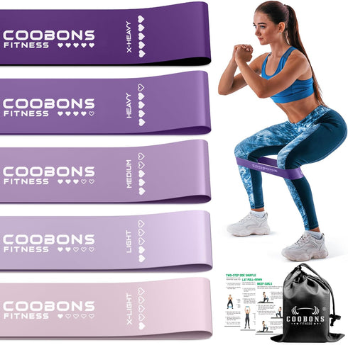 Resistance Bands for Working Out, Exercise Bands for Women & Men, Latex Elastic Bands for Yoga and Fitness