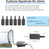 19.68 feet Black Aquarium Airline Tubing with 6 Air Stones and Check Valves for Fish Tank