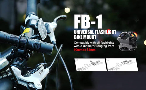 OLIGHT FB-1 Universal Flashlight Bike Mount for Flashlight (Bike Lighting Mount Accessories) by OLIGHT