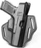 OWB Thumb Break Holster for Glock 17, 19, 19x, 22, 23, 31, 32, 45, Full Grain Leather, Right Hand