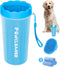 Comotech Dog Paw Cleaner with Bath Brush & Towels - Adjustable Ring Handle for Long and Short-Haired Dogs