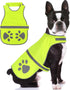 Reflective Dog Vest for Safety, High Visibility Fluorescent Pet Jacket, Lightweight Dog Clothes for Night Walking