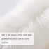 Faux Fur Dog Bed Rug, Plush Fluffy Mat for Dogs and Cats, Luxury Soft Faux Sheepskin Area Rug, White, 24 by 36 inches