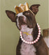 Chunky Pearl Dog Necklace (Beads 19mm) with Strong Stainless Steel Wire Rope, Adjustable Pearl Collar for Medium Large