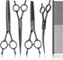 TOPGOOSE Dog Grooming Scissors Kit, Professional 6 in 1 Pet Scissors Sharp
