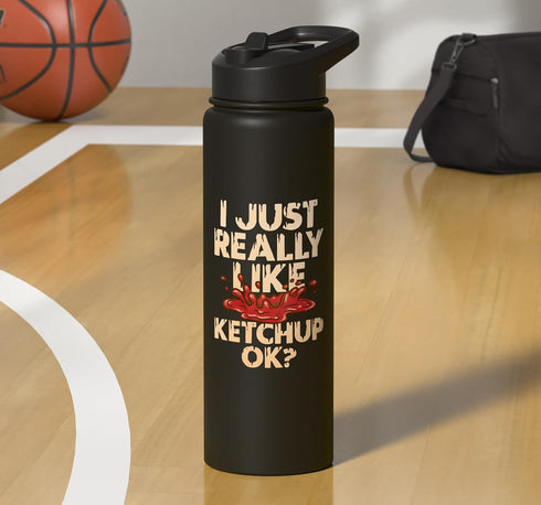 Ketchup Costume I Just Really Like Ketchup Ok Stainless Steel Insulated Water Bottle