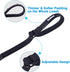 PetBonus 2 Pack Short Dog Leash, Adjustable Soft Padded Handle, Reflective Design & Safety Wrist Strap (Black)