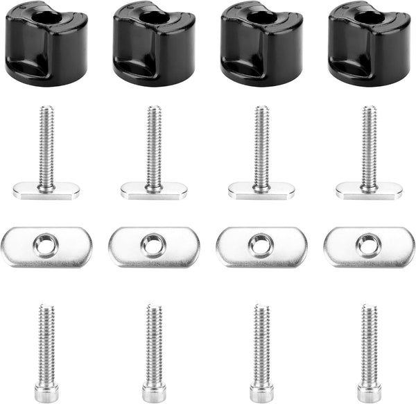 Kayak Track/Rail Mount Accessories, Hardware Kit with Convertible Knobs, T Bolts, Track Nuts, and Screws