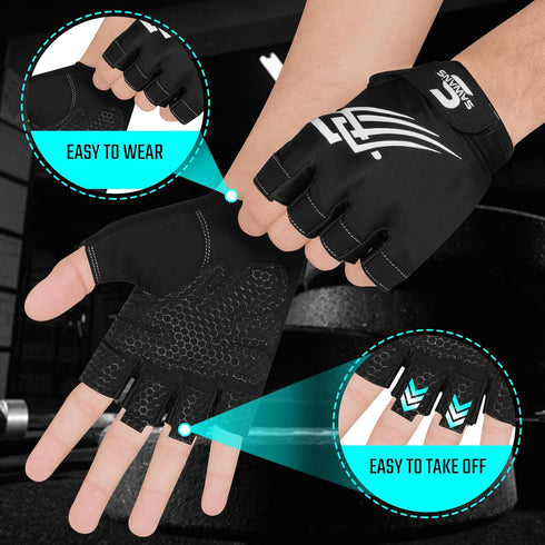 SAWANS Weight Lifting Gym Gloves for Men and Women Workout Training Breathable Lightweight Fitness Gloves Non-Slip