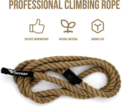 Workouts,1.5'' 10, 15, 25, 30 VIVITORY Gym Fitness Training Climbing Ropes, Workout Gym Climbing Rope, Home Training
