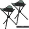 OUTSKIRT Camping Folding Tripod Stools Portable Camping Stools 2 Pack Extra Tall