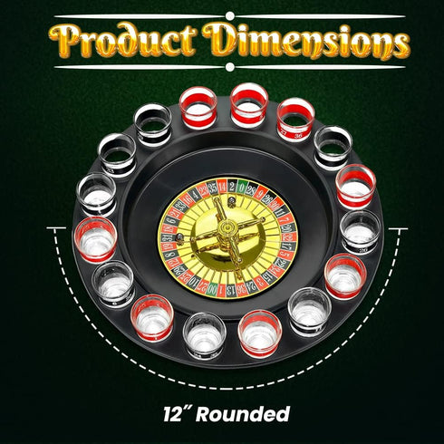 Bo-Toys Set (2 16 Drinking Game Glass Roulette - Drinking Game Balls and Glasses) Casino Style Drinking Game