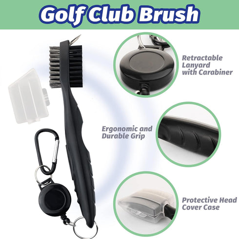 Golf Essentials Kit, 29 in 1 Cleaning Kit with Towel, Brush, Golf Balls, Stencils, Tee, and Repair Tool