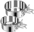 Dog Food Water Bowl for Cage, Stainless Steel Hanging Bowls, Non-Spill Detectable Crate Feeder for Dogs (Silver, XS)