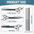 7.0" 3-Piece Set Professional Dog Grooming Scissors Kit with Straight, Curved & Thinning Shears, Black Japanese