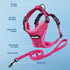 Voyager Step-in Lock Adjustable Cat Harness with Leash Combo Set - Best Pet Supplies, Fuchsia, XXS