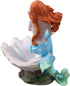 Mermaid Figurines Shell Aquarium Ornament, Resin Mediterranean Style Jewelry Storage Organizer for Girls