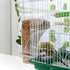 No Mess Automatic Bird Feeder, Inside Cage Parrot Feeder with Clear Perch and Acrylic Seed Container