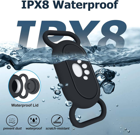 2 Pack for Samsung Galaxy SmartTag2 Dog Collar Holder, Waterproof Anti-Lost Silicone Case for Galaxy Smart Tag 2