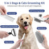 5 in 1 Dog Grooming Kit - Shedding Brush Set for Short & Long Haired Pets - Self-Cleaning Slicker Brush - Gray,