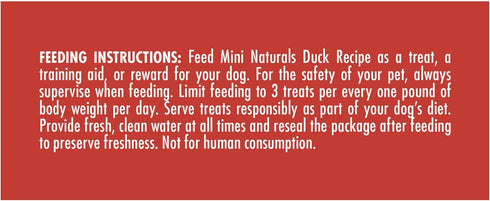 Zuke's Mini Naturals Duck Recipe Training Dog Treats, 16 OZ Bag, Pack of 2
