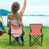 Lightweight Portable Folding Salmon Camping Chairs - Ideal for Outdoors