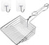 Jumbo Cat Litter Scoop Metal, Solid Metal Sifter with Holder, Cat Urine Scoop, Litter Scooper Holder