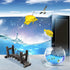 POPETPOP Aquarium Resin Bridge Fish Tank Bridge Landscape Decor Guppy Betta Fish Shrimps Hideout Bridge Tank Turtle Climbing Bridge Platform Ornament