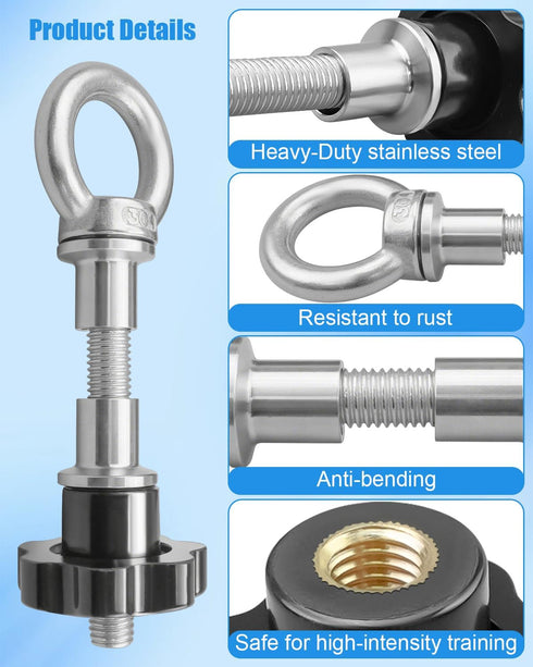 JUFZQO 2" 2" 3" 3" 1/2" 2 Power Rack Attachments Fit x or x Racks with Holes, Heavy-Duty Stainless Steel O-Ring