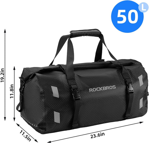 ROCKBROS Waterproof Duffel Bag 20-60L for Motorcycle Travel, Boating, Kayaking, Camping, Fishing Outdoor Adventure