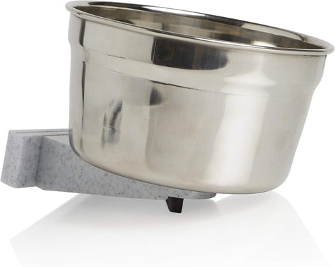 Lixit Quick Lock Cage Bowls for Dogs, Cats, and Rabbits, 20oz, Stainless Steel