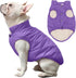 2 Layers Fleece Lined Warm Dog Jacket for Puppy Winter Cold Weather, Soft Windproof Small Dog Coat, Purple S