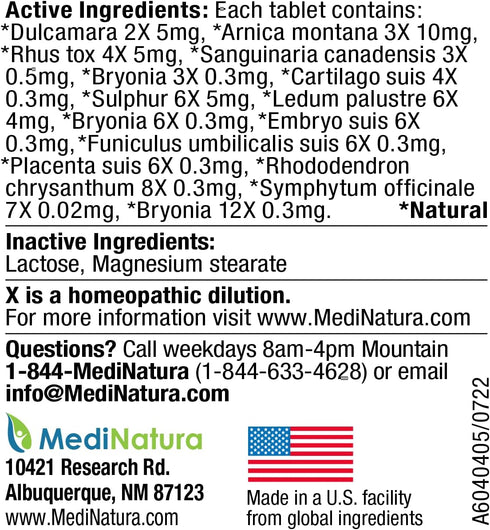 MediNatura T-Relief Pet Arthritis Relief - 90 Tablets with Arnica for Dog & Cat Hip, Joint Pain, Soreness, Stiffness
