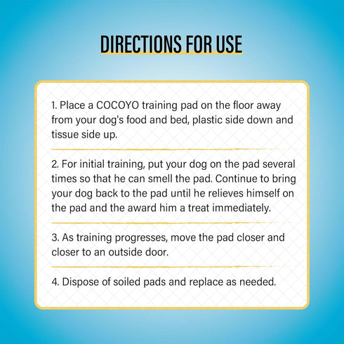 22"x22" 50 Count COCOYO Best Value Dog Training Pads | Dog Pee Pads | Super Absorbent Puppy Pads,White